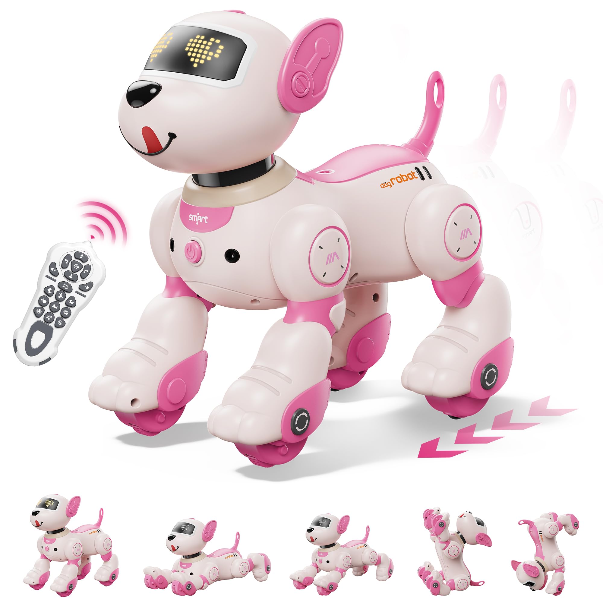 Robot Dog Toy Flybakiz Programável Para Crianças Com Controle De Voz