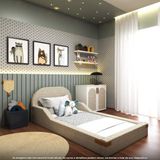 Cama Montessoriana Solteiro Infantil Mavi Bege/caramelo