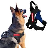 Peitoral Estriado Para Cachorro - Preto - Tamanho G
