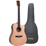 Violão Rozini Rx320.at.n.ct.lp Premium Folk Ativo Natural Aço Com Bag