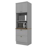Torre Quente 2 Portas 2 Gav 72cm C351 Americana Cinza Nature Henn