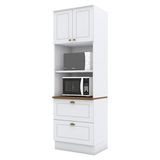 Torre Quente 2 Portas 2 Gav 72cm C351 Americana Branco Nature Henn