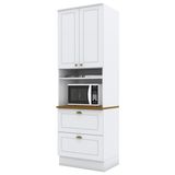 Torre Quente 2 Portas 2 Gav 72cm C350 Americana Branco Nature Henn