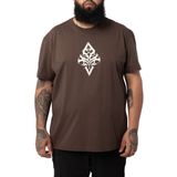 Camiseta Plus Size Mcd 12512813x Marrom Ruína