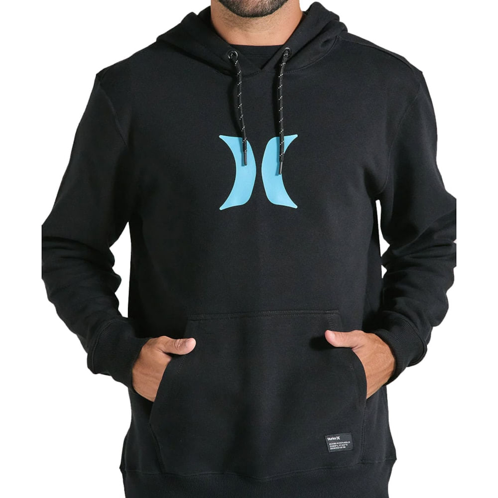 Moletom Canguru Básico Hurley Icon Preto
