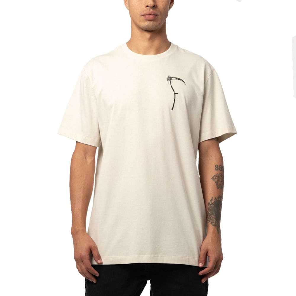 Camiseta Mcd Cavaleiro Morte Foice Creme