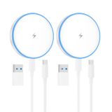 Carregador Sem Fio Tndaji Magsafe 15w Para Iphone Com 2 Unidades