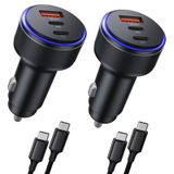 Carregador De Carro Aknsn Para Iphone 16/16 Pro Max 90w 3 Portas Usb C