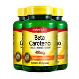 Kit 3 Beta Caroteno 400mg Maxinutri 60 Cápsulas