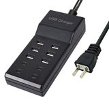 Carregador Usb Wyssay 50w De 10 Portas (6 Usb-a E 4 Usb-c) Preto