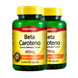 Kit 2 Beta Caroteno 400mg Maxinutri 60 Cápsulas