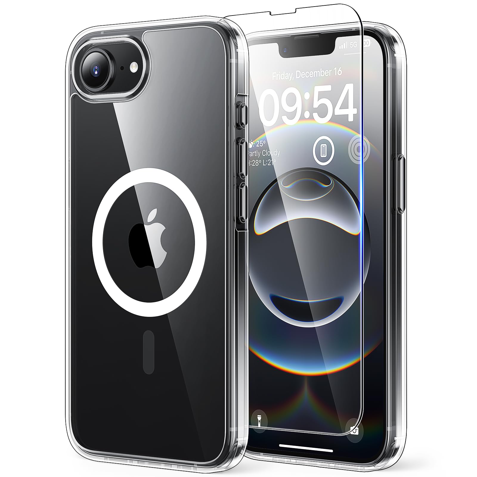 Capa De Telefone Tauri 3 Em 1 Para Iphone 16e Com Protetores De Tela 2x