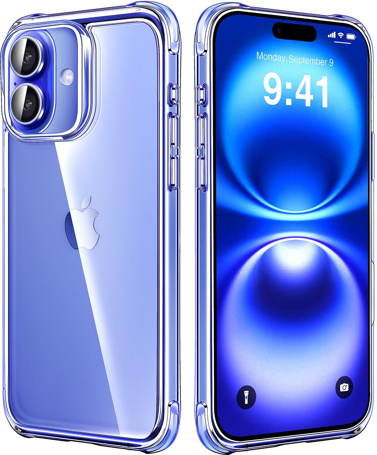 Capa De Telefone Mkeke Para Iphone 16 Transparente Com Proteção Contra Quedas De 4,9 M