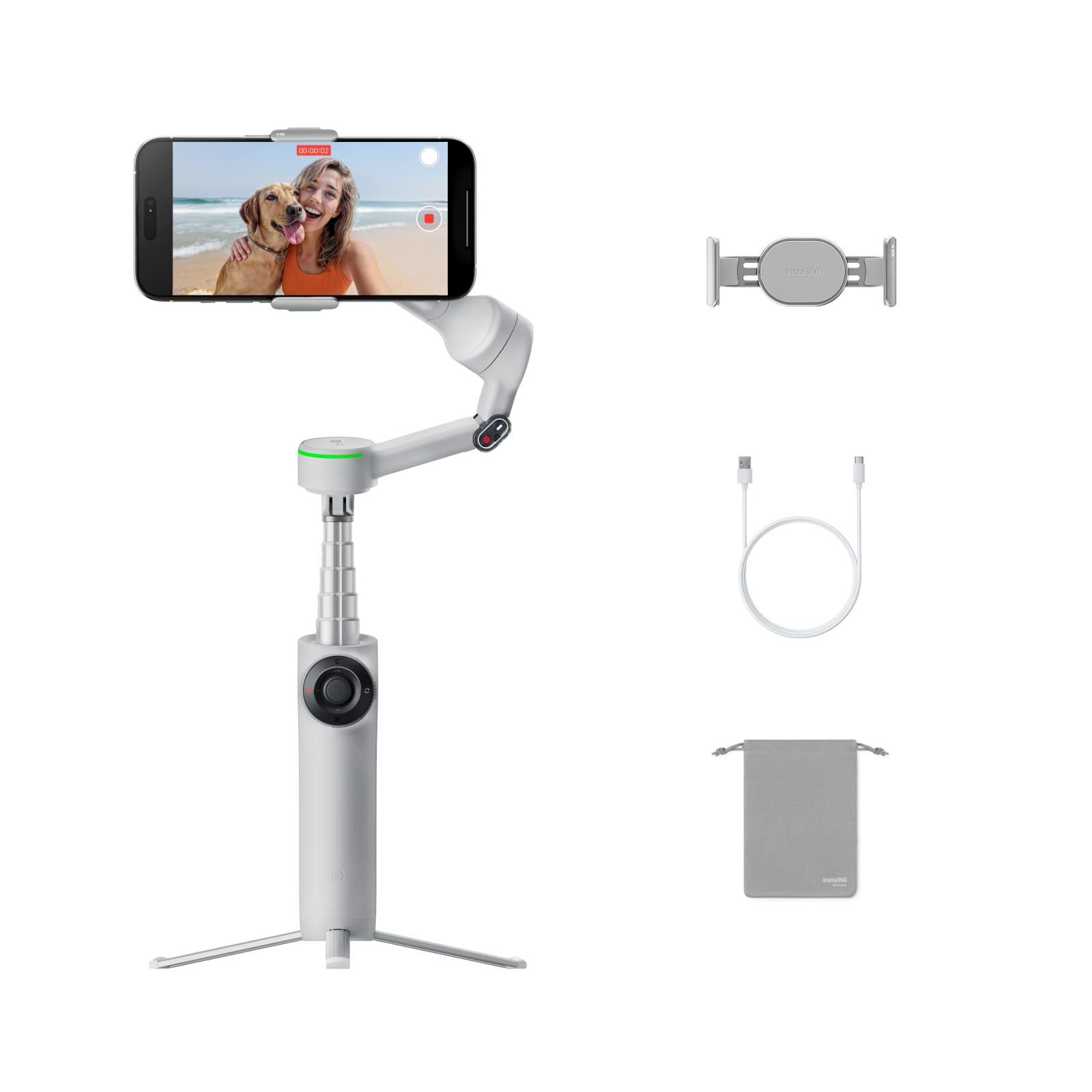 Telefone Gimbal Insta360 Flow 2 Pro Grey Com Mais De 200