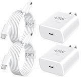 Carregador Auorld Usb C Super Rápido De 45 W Para Iphone 16 Pro Max