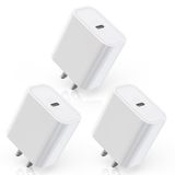 Bloco De Carregador Trimdish De 20 W Usb C Para Iphone 16/15 [pacote Com 3]