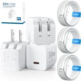 Carregador Rynd 30w Usb C 3x De Carregamento Rápido Para Iphone 16/15