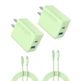 Carregador Anker Iphone 16 20w Usb C, Pacote Com 2 Cabos, Verde