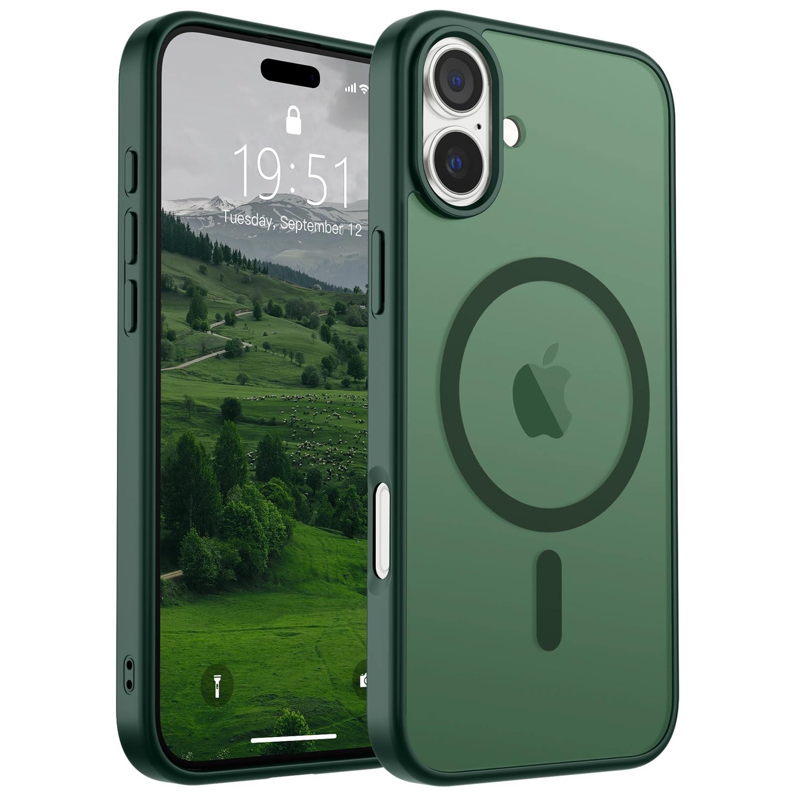 Capa De Telefone Supfine Magnetic Para Iphone 16 Verde Floresta
