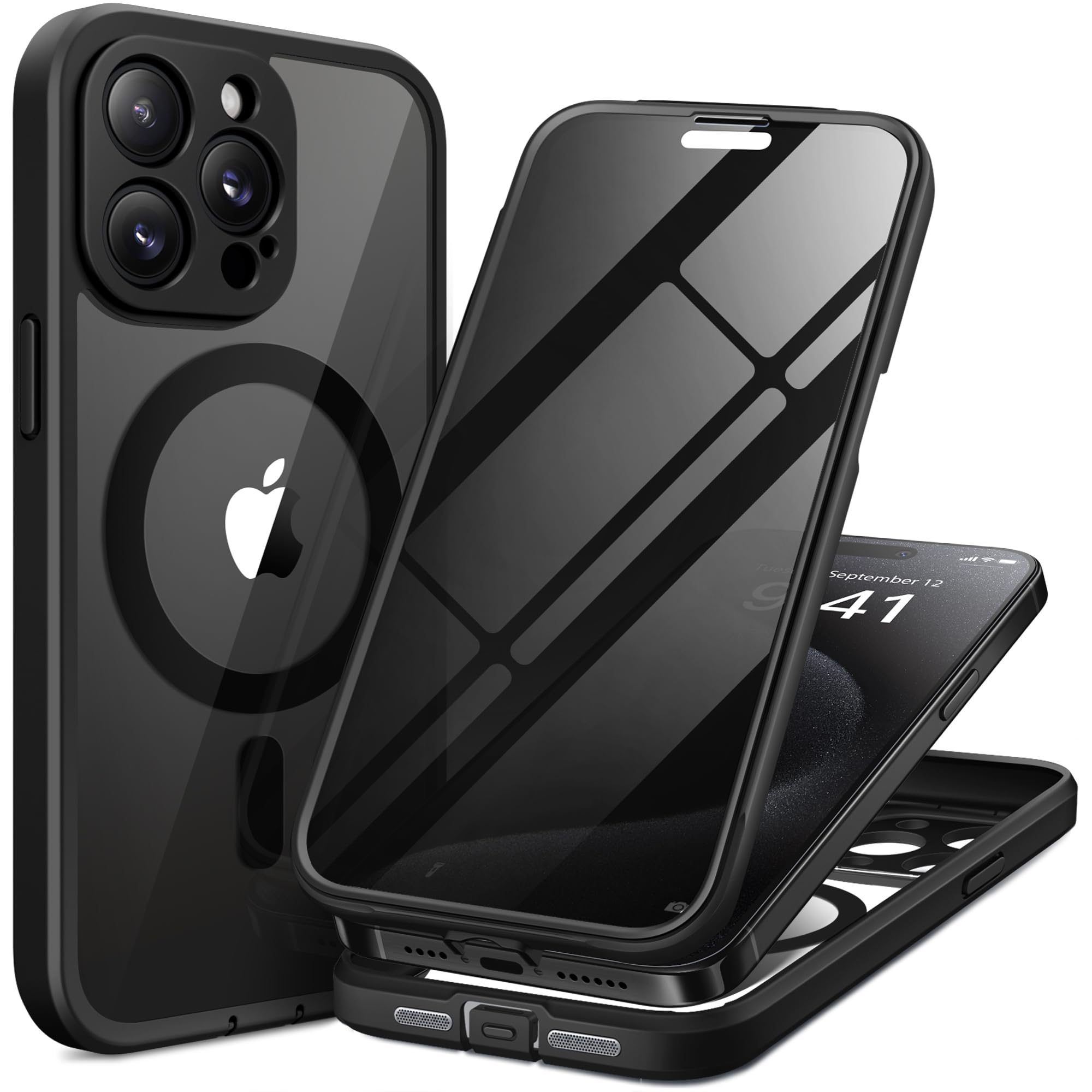 Capa De Celular Tieszen Magnetic Para Iphone 15 Pro Max 6,7" Preta