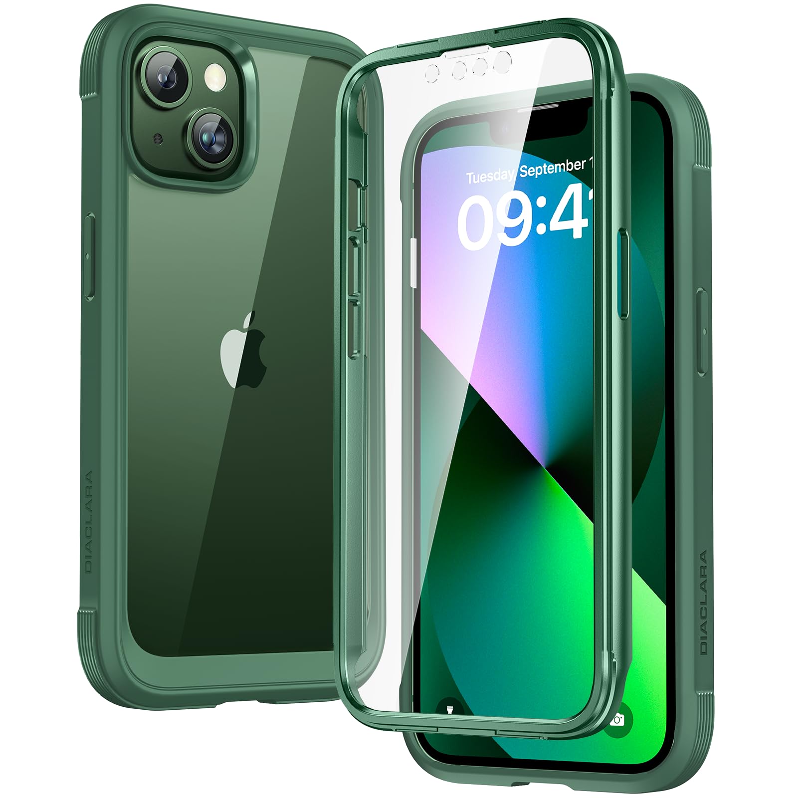 Capa De Telefone Diaclara Projetada Para Iphone 13 6.1 (verde)