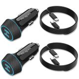 Carregador De Carro Meagoes 40w Usb C Fast Charging, Pacote Com 2 Unidades Para Iphone