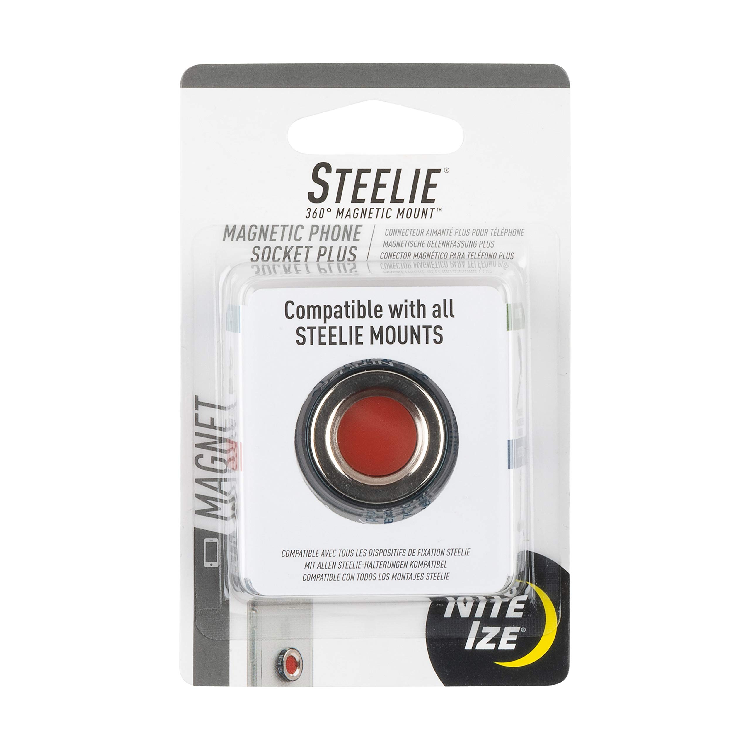 Suporte De Telefone Nite Ize Steelie Magnetic Socket Plus Grey