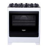 Fogão a Gás Dako Supreme Glass 5 Bocas Branco Automático Bivolt