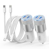 Carregador De Carro Sngoam 60w Dual Usb-c Power Para Iphone E Ipad