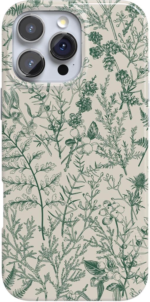 Capa De Celular Casely Iphone 16 Pro Sage Garden Verde Floral