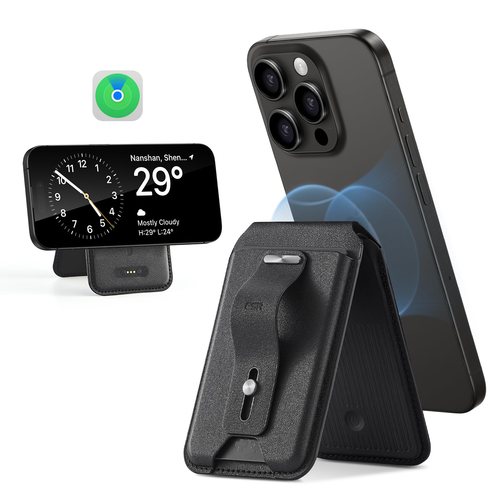 Carteira Magsafe Esr Magnetic Geo Com Funcionalidade Find My Completa