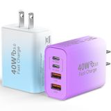 Carregador Rápido De Parede Usb C De 40 W E 4 Portas Tipo C Para I-phone 15/14/13/12