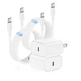 Carregador+cabo Usb C De 10 Pés Para Usb C De 20 W Para Iphone 15/16