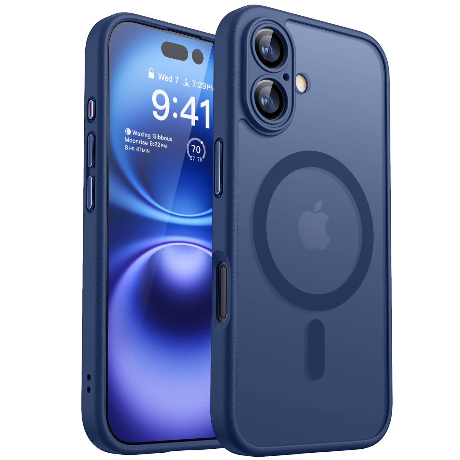 Capa De Telefone Canshn Magnetic Para Iphone 16 6.1" Azul Profundo