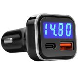 Adaptador De Carregador De Carro Jebsens Usb C 30w Pd3.0 E Qc3.0 Com Voltímetro