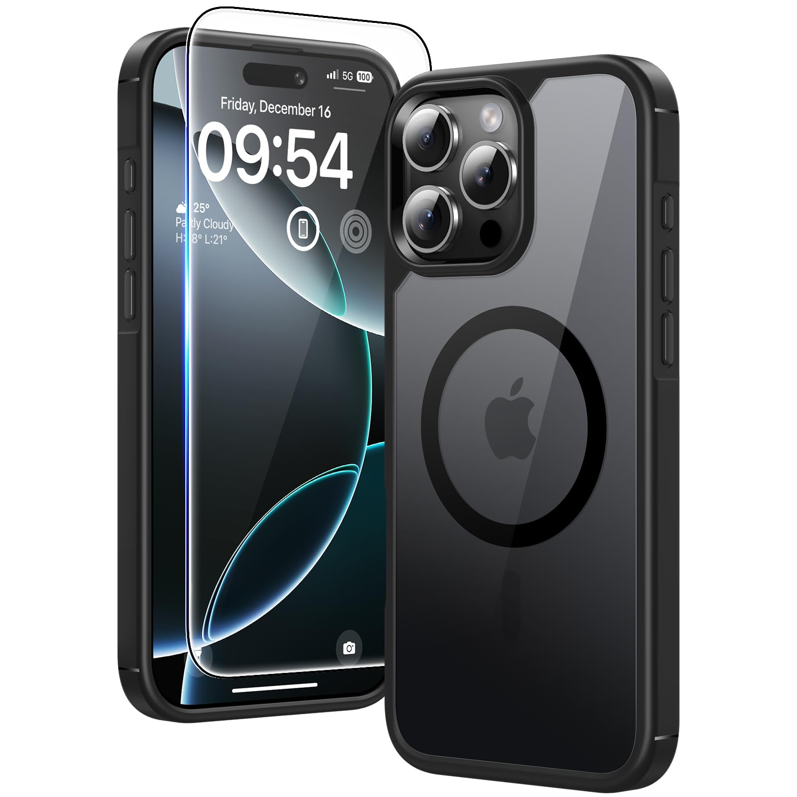 Capa Tauri 3 Em 1 Para Iphone 16 Pro Max Com 2 Protetores De Tela