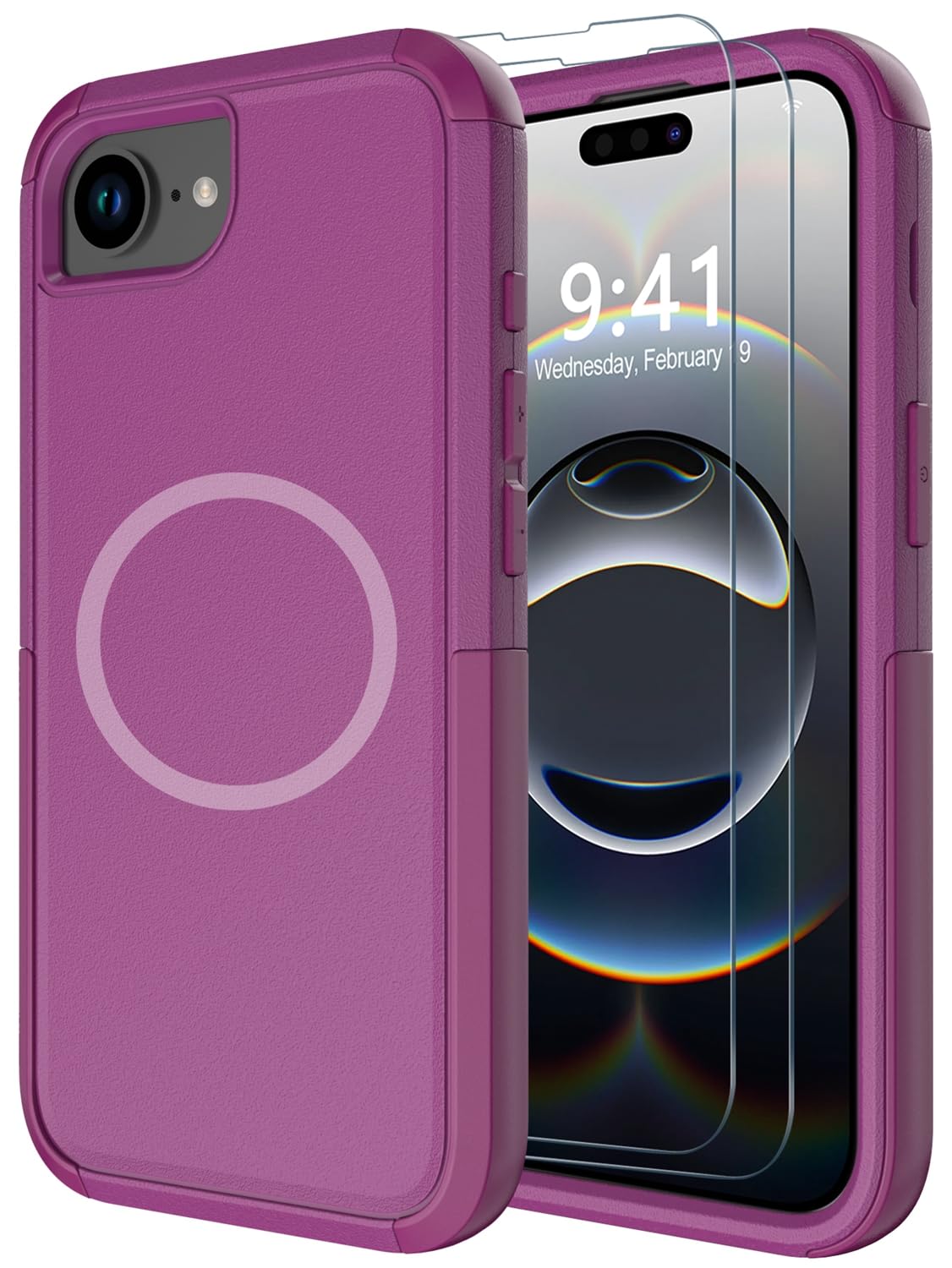 Capa De Telefone Diverbox Para Iphone 16e 2025 6.1" Com Protetor De Tela