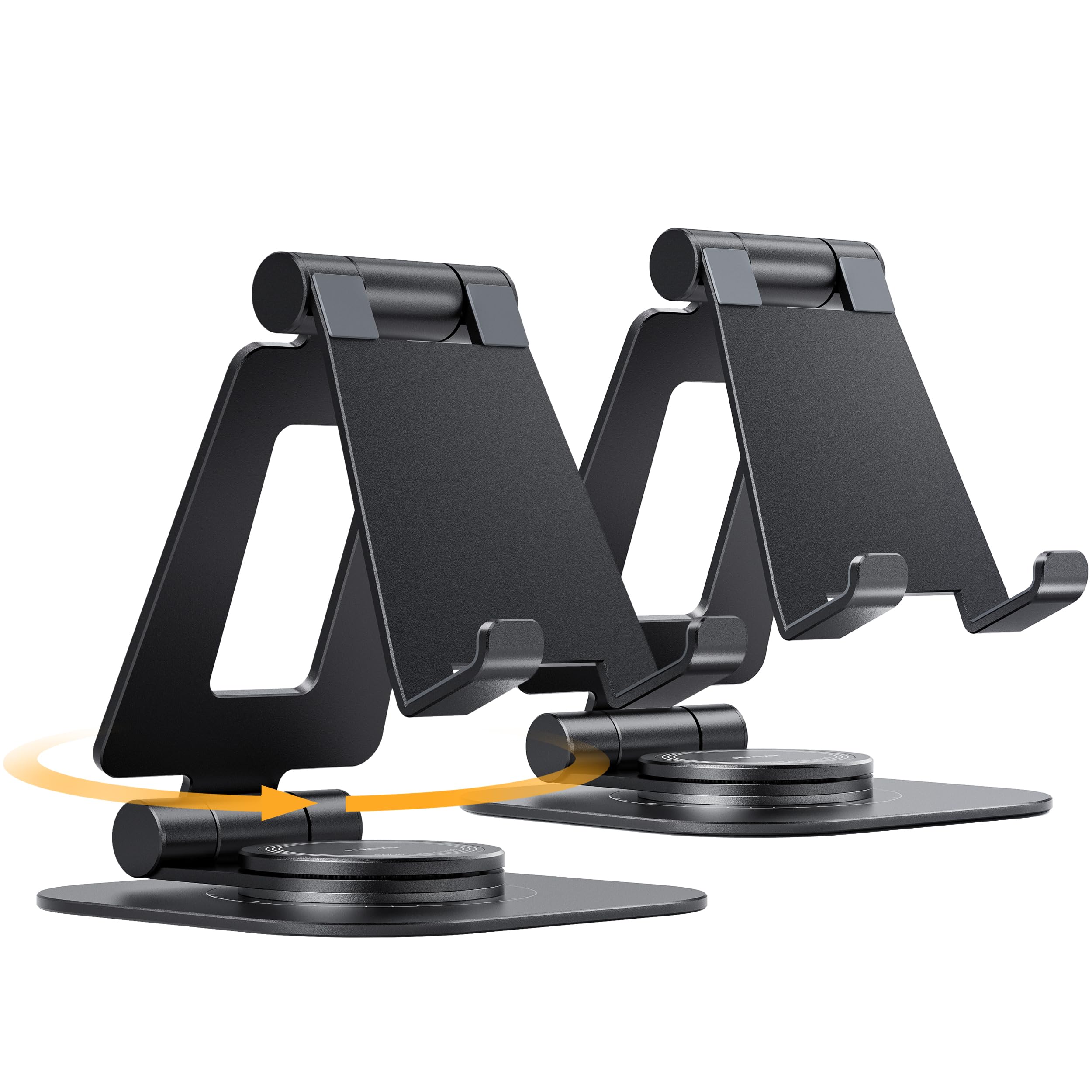 Suporte Para Telefone Nulaxy 2-pack 360 Rotating Alumínio Preto