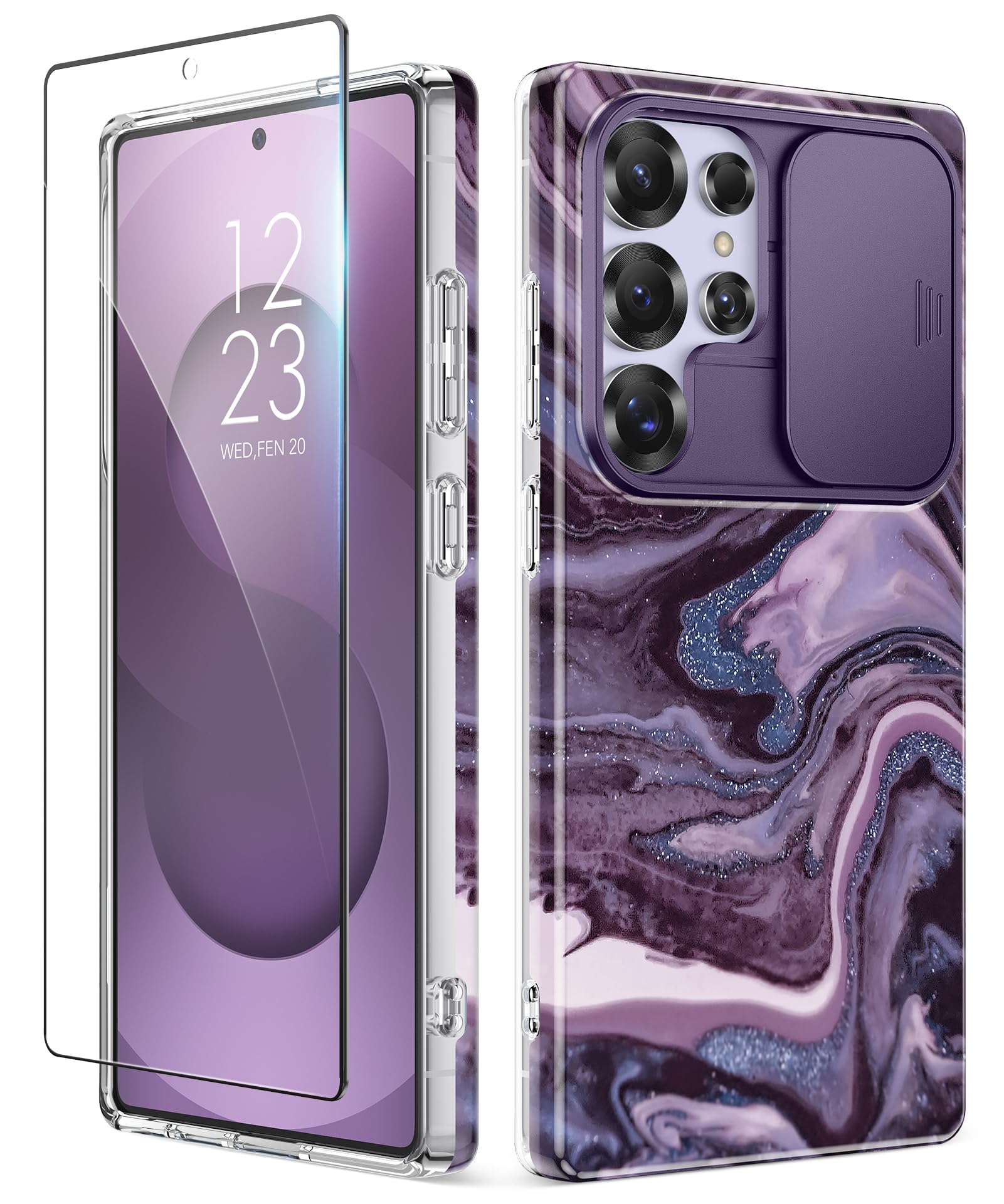 Capa De Telefone Gviewin Para Samsung Galaxy S25 Ultra Com Capa Deslizante