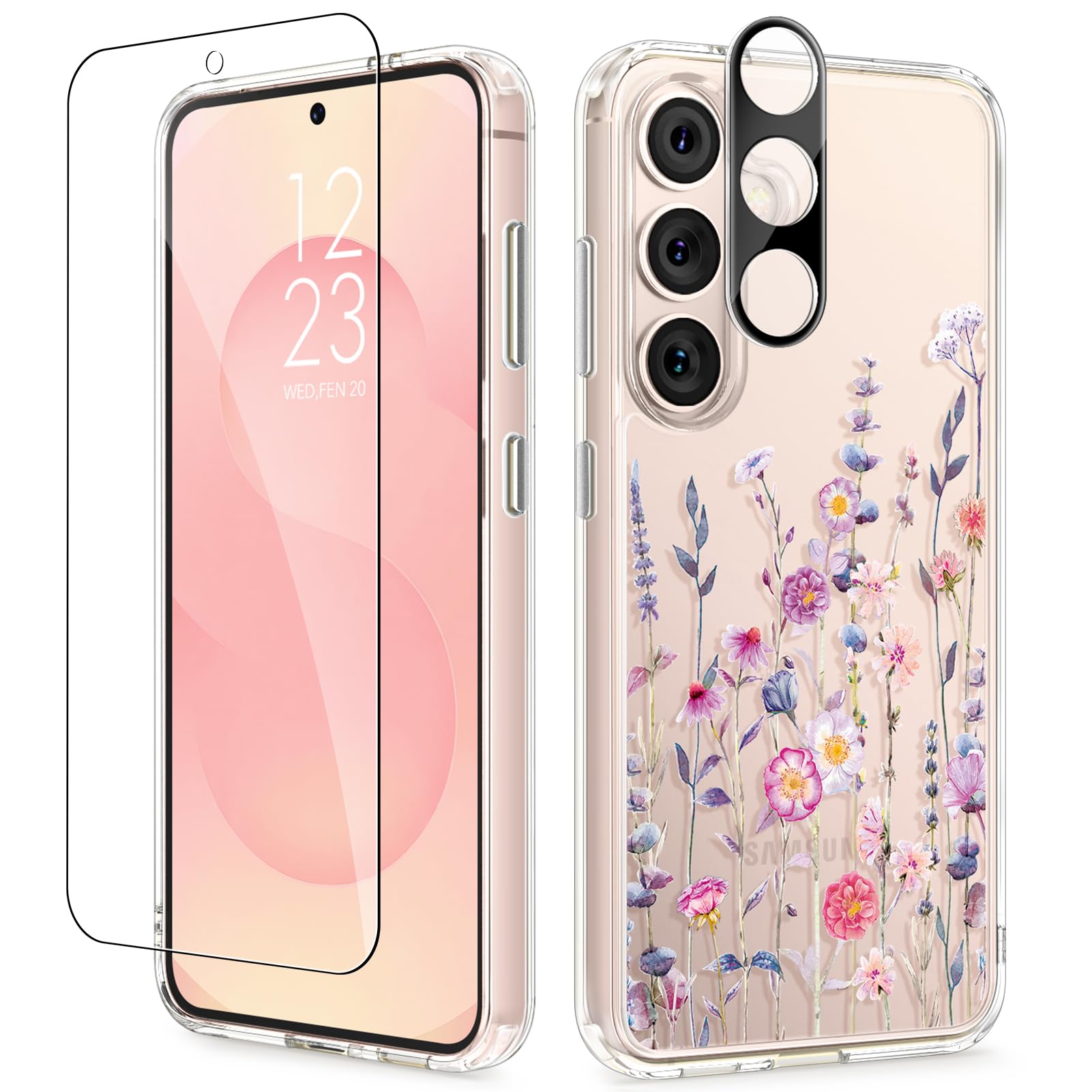 Capa De Telefone Gviewin Para Samsung Galaxy S25 Plus Com Protetor