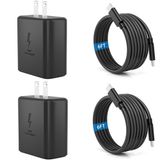 Carregador Nnqekbuf 45 W Super Rápido Tipo C Usb C Android, Pacote Com 2