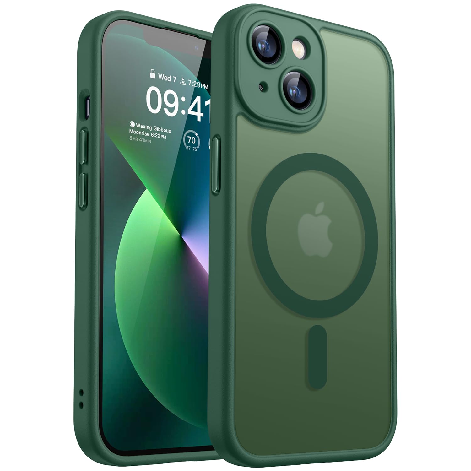 Capa De Telefone Canshn Magnetic Para Iphone 13 6.1 - Verde Profundo