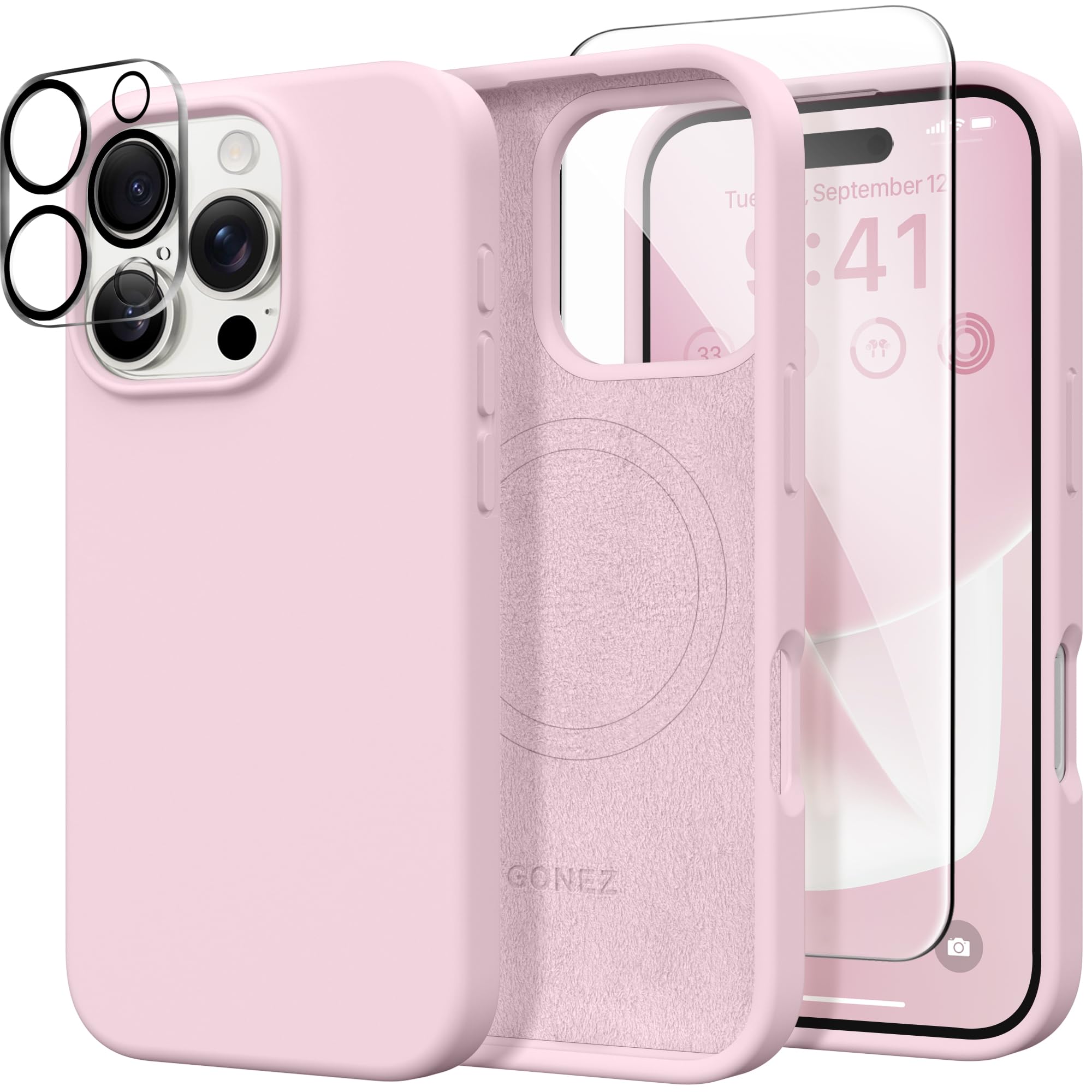 Capa De Telefone Gonez Magnetic Para Iphone 16 Pro Max De Silicone Líquido