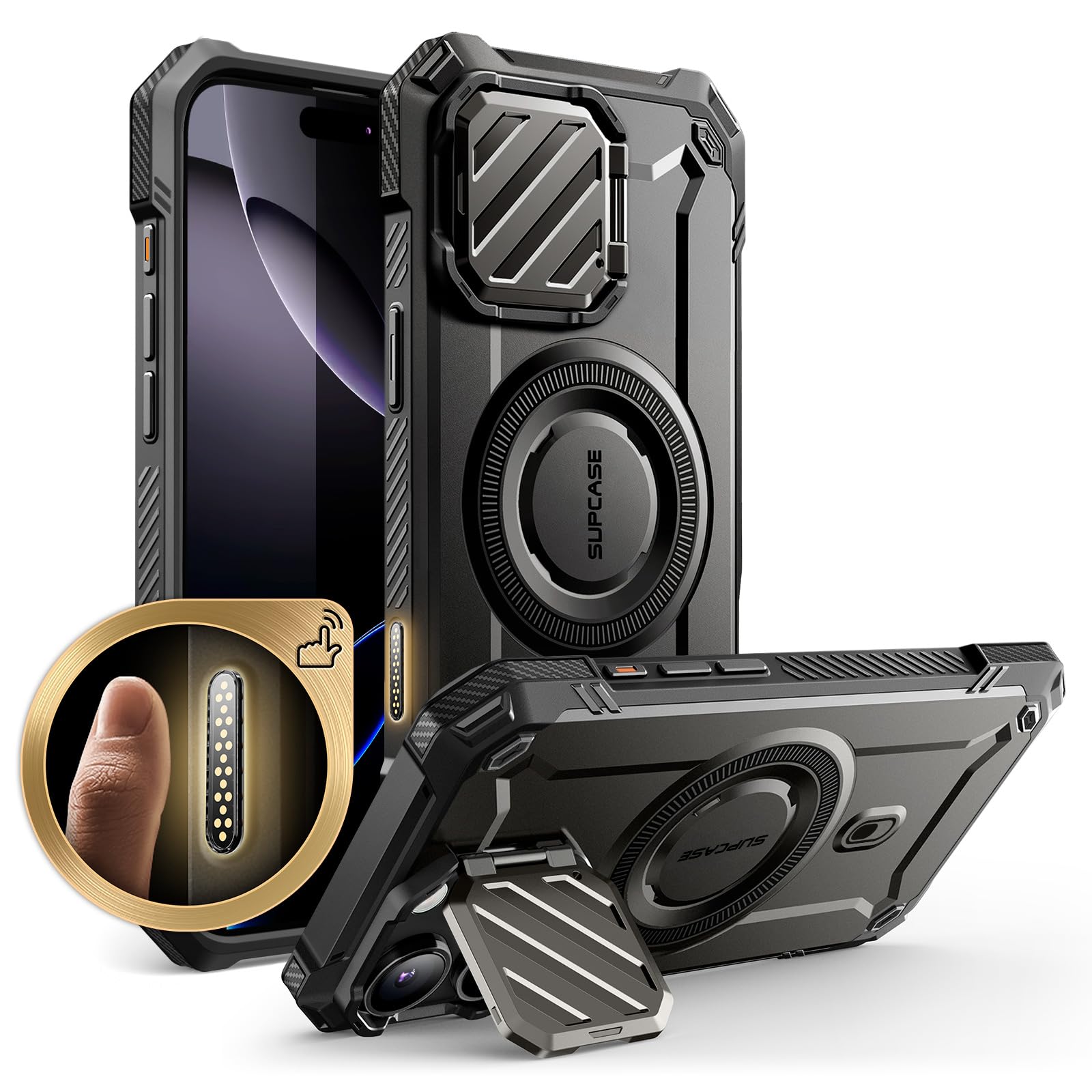 Capa De Telefone Supcase Para Iphone 16 Pro Max Com Controle De Câmera