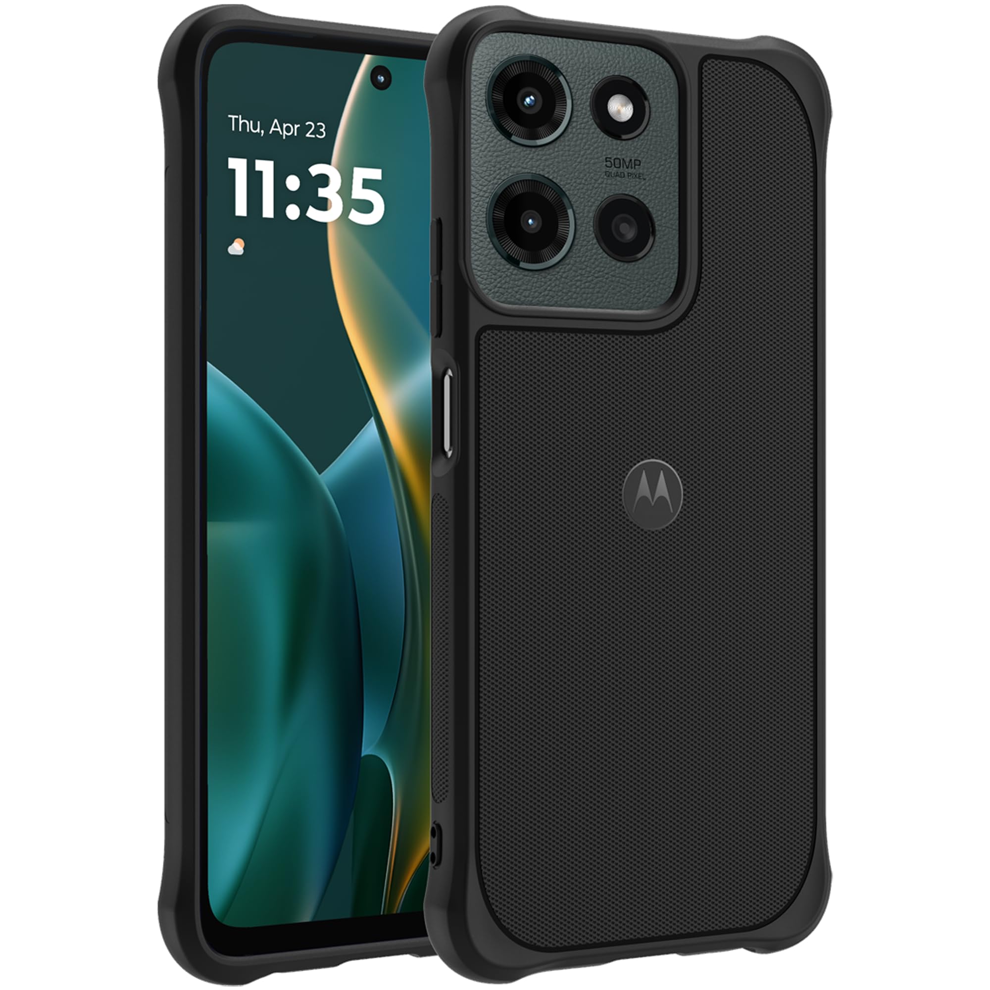 Capa De Telefone Motorola Moto G (2025), Protetora Robusta, Preta