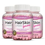 Kit 3 Hairskin Nails Femme Maxinutri 90 Cápsulas