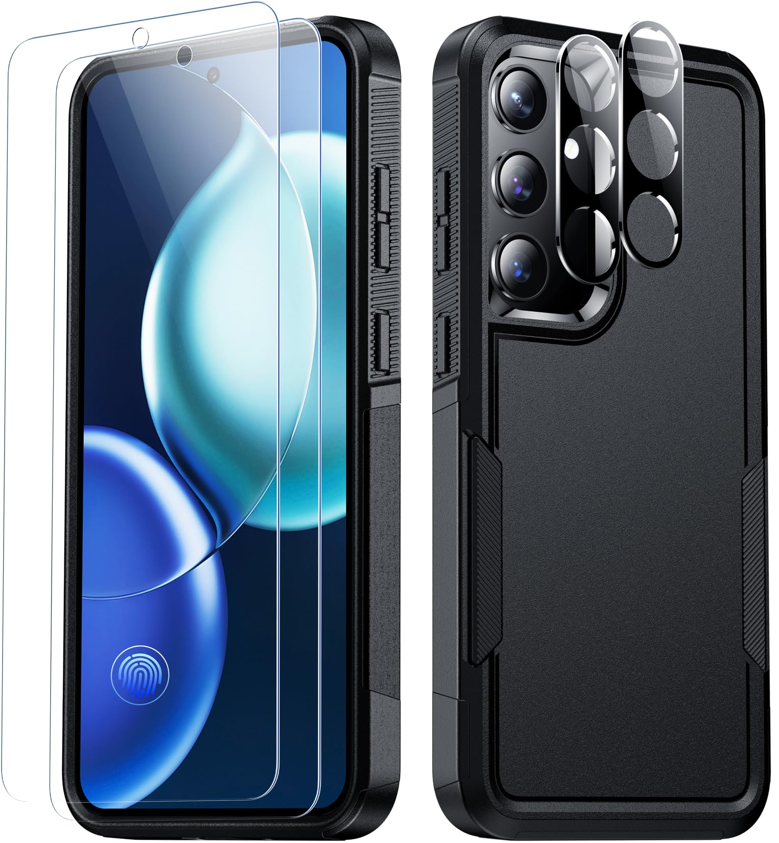 Capa De Telefone Spidercase Para Samsung Galaxy S24 Fe Com Protetores