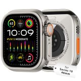 Estojo Am/band Para Apple Watch Series 10, Metal, Titânio Natural De 46 Mm