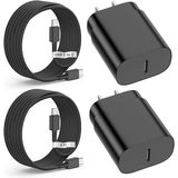 Carregador Tumaber 25w Usb-c Super Fast X2 Com Cabo De 6 Pés Samsung