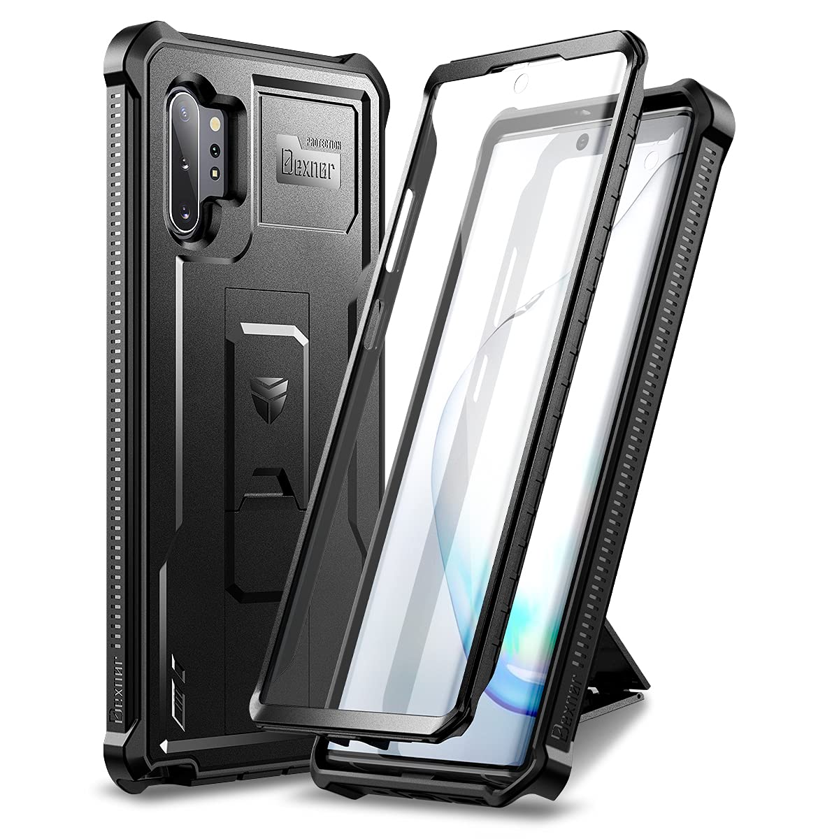 Capa Dexnor Para Samsung Galaxy Note 10+ Plus Com Suporte Preto